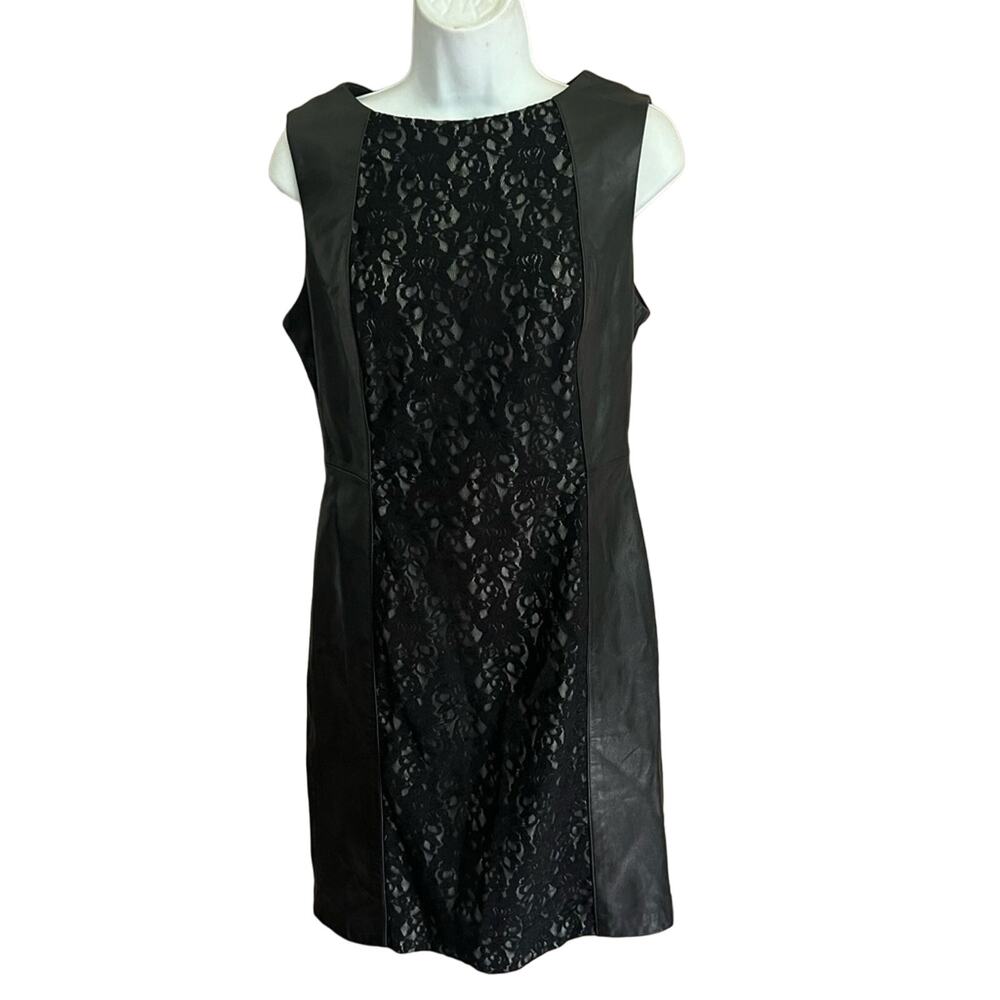 Antonio Melani Leather & Lace Dress Women’s 6 NEW